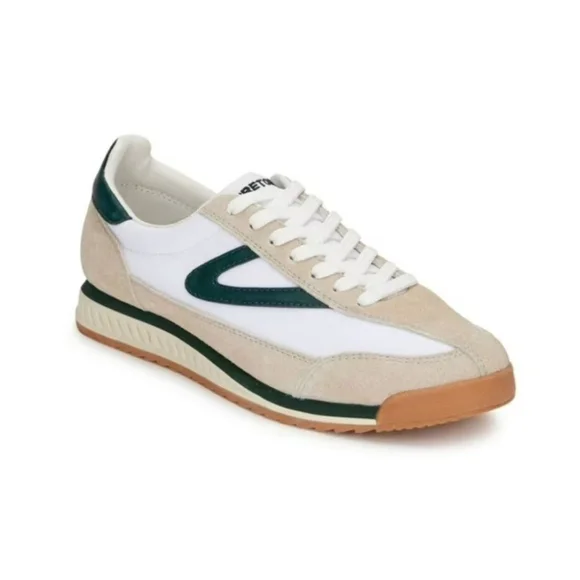 💚🔹️TRETORN🔹️ Suede  Kristine Retro Joggers White/kelly green for women - Picture 5 of 7